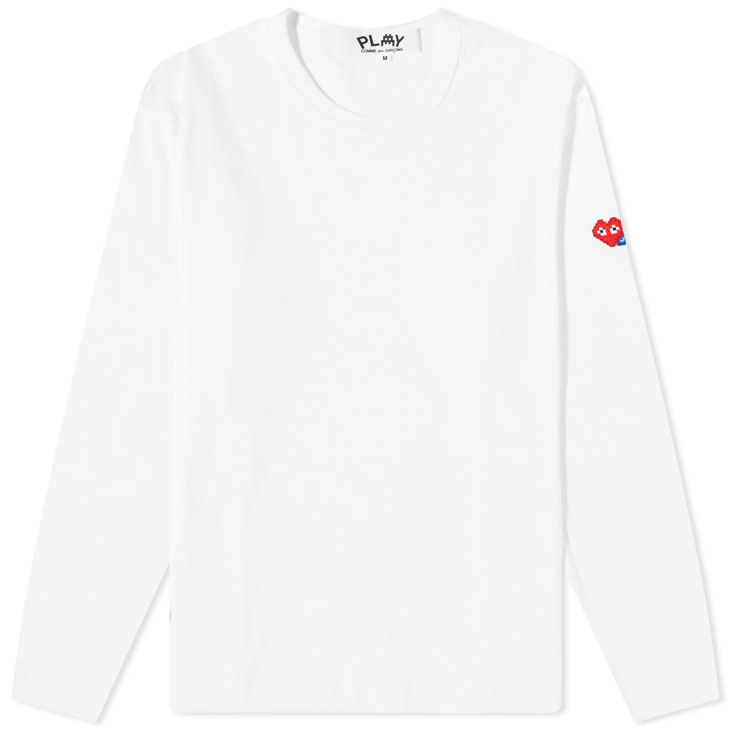 Tričko Comme des Garçons Long Sleeve Invader T-Shirt White Biela | P1T330-3, 0