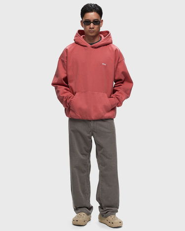 Mikina OBEY Lowercase Pigment Hood Červená | 112470194-MIR, 1