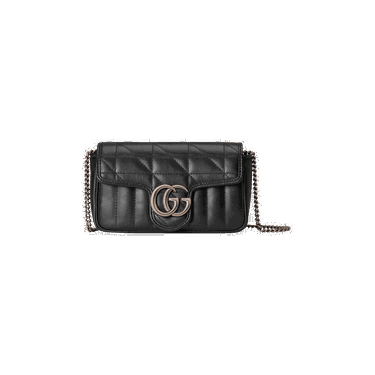 Taška cez rameno Gucci GG Marmont Super Mini Bag Čierna | 476433 DTD5N 1000, 0