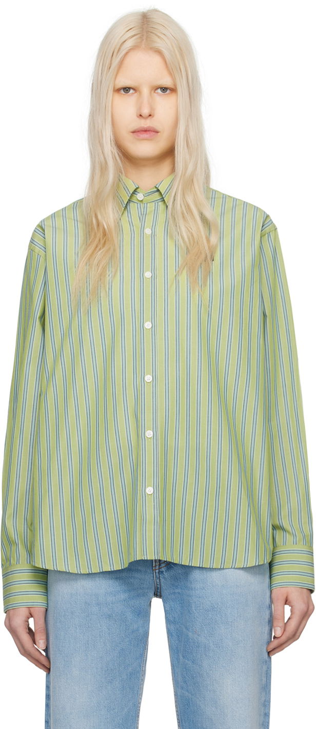 Košeľa Acne Studios Stripe Shirt Zelené | CB0061-, 0