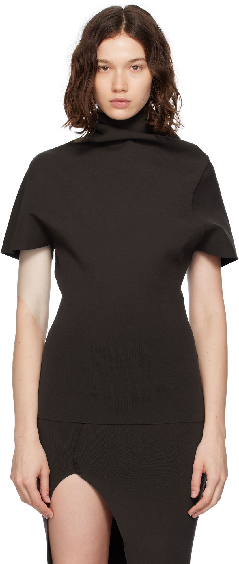 Tričko Rick Owens Rick Owens Concordians Draped Turtleneck Top Čierna | RP02E4693 KST