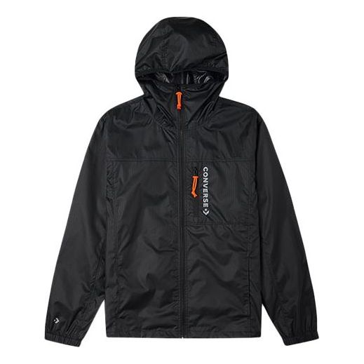 Vetrovka Converse Converse Retro Casual Hooded Jacket Čierna | 10023165-A03