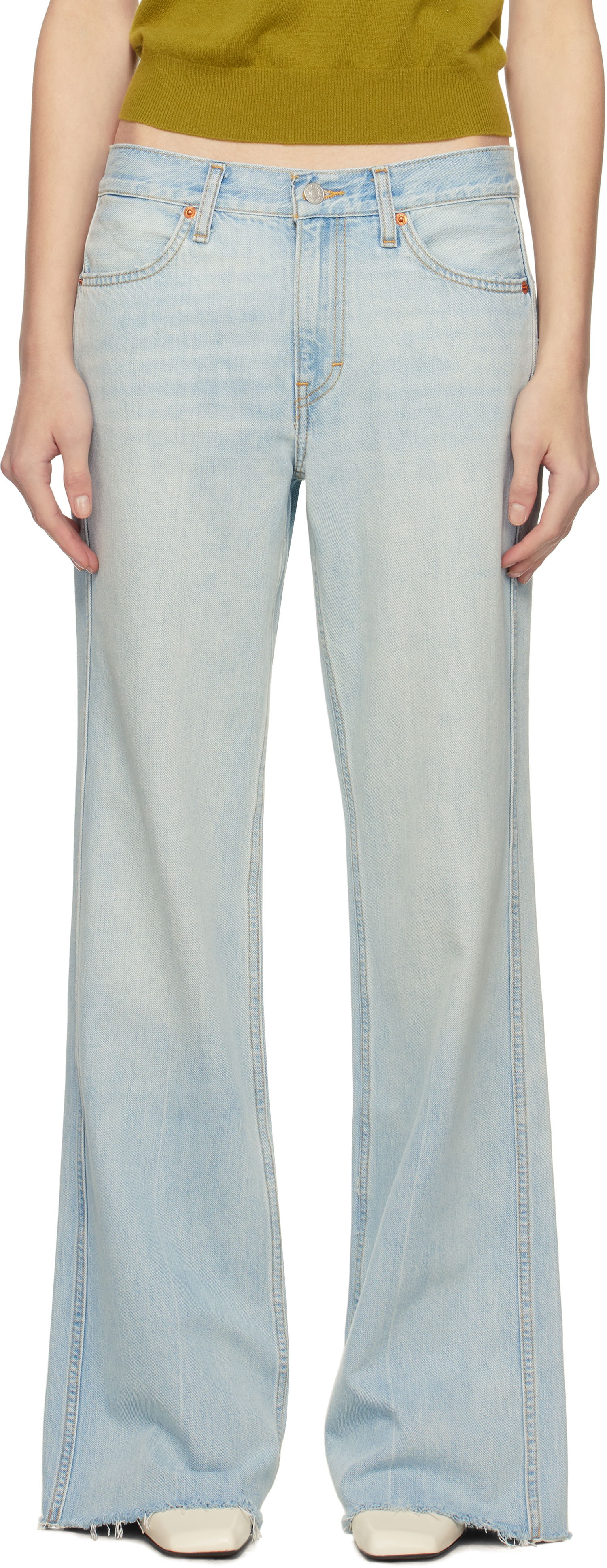 Džínsy RE/DONE Re/Done 'The Californian' Wide-Leg Jeans Modrá | 168-03WCALIJN, 0