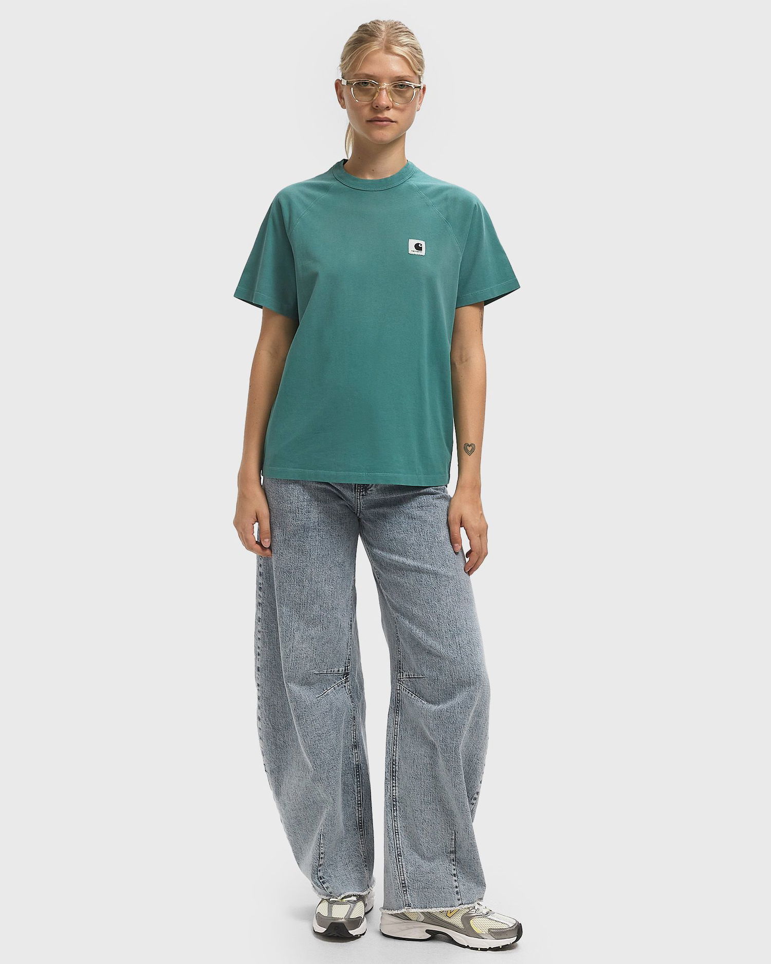 Tričko Carhartt WIP Women's Hudson Short Sleeve T-Shirt Zelené | I035138-2ZU.5F, 1