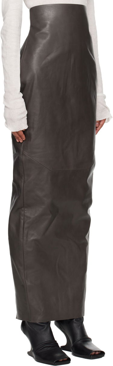 Sukňa Rick Owens Rick Owens Concordians Pillar Leather Maxi Skirt Šedá | RP02E4344 LBY, 1