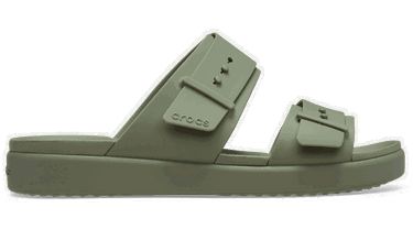 Tenisky a topánky Crocs Brooklyn Buckle Low Low Sandals Zelené | 211215-3BX, 0