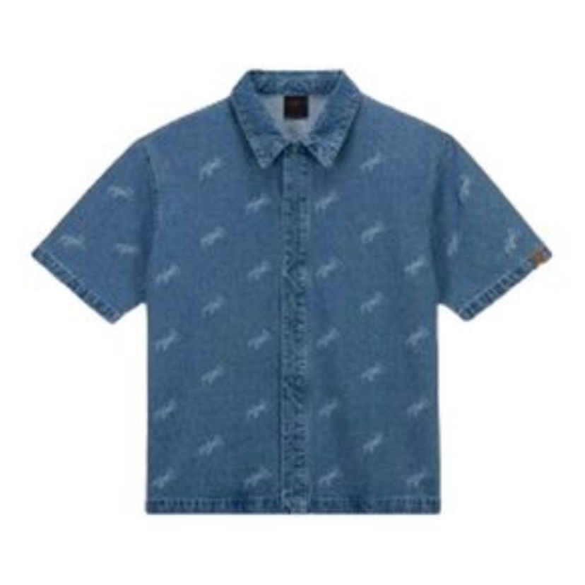 Košeľa Jordan Flight Denim Print Shirt Modrá | FN4654-436