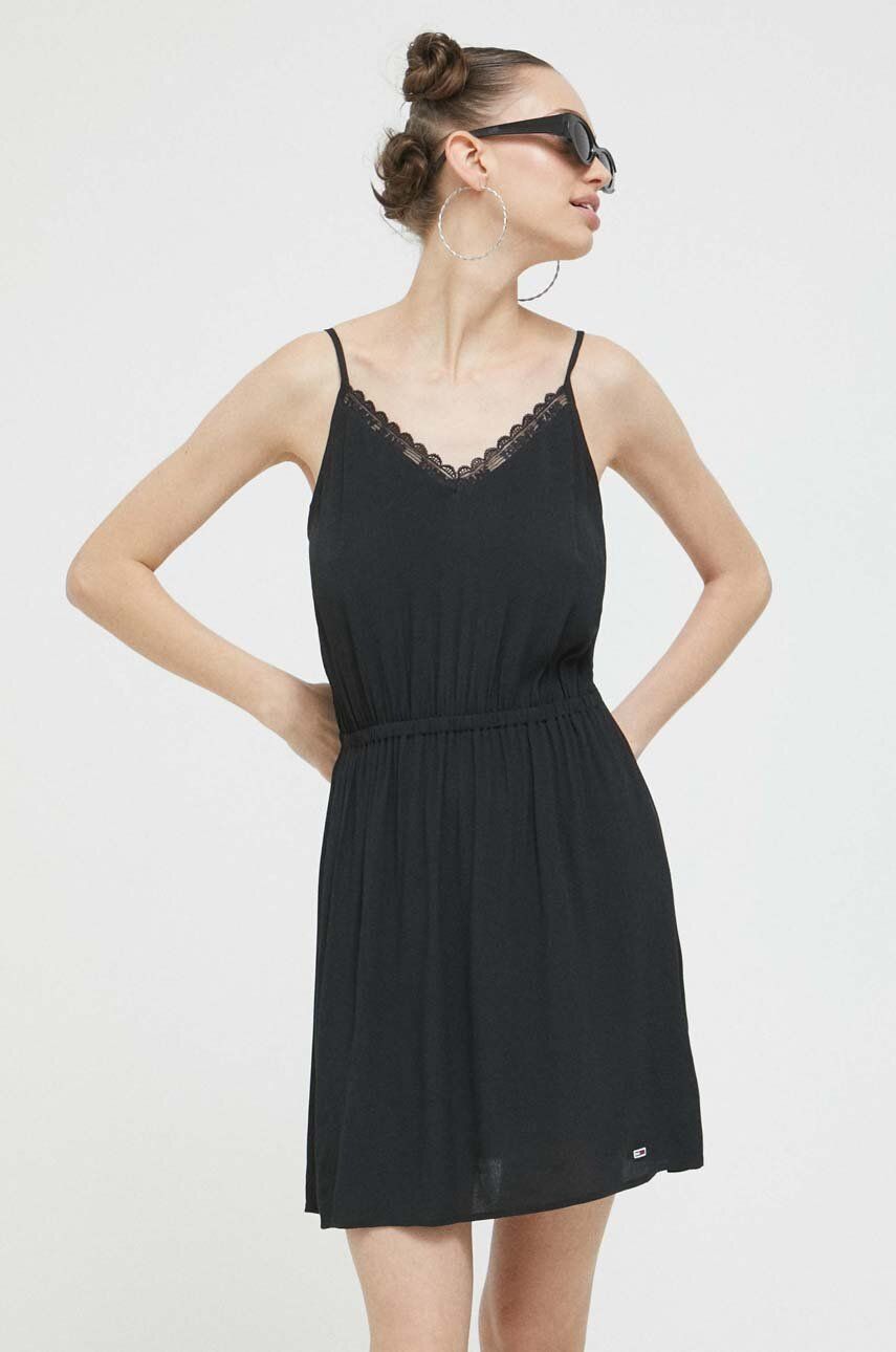 Šaty Tommy Hilfiger Jeans Emroidered Dress Navy | DW0DW15174.PPYX, 0