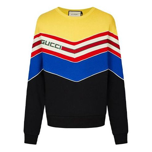 Sveter Gucci Striped Cotton Sweatshirt Rôznofarebný | 560495-XJATN-1074