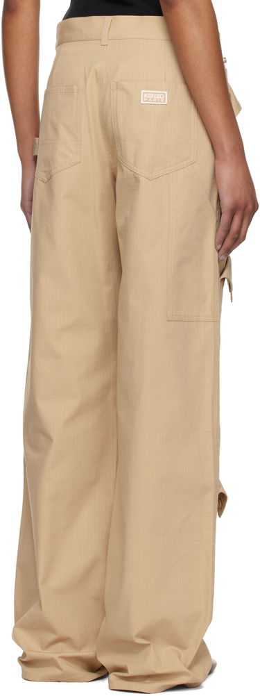 Cargo nohavice KENZO Kenzo Paris Cotton Ripstop Cargo Pants Béžová | FF52PA1009DL, 2