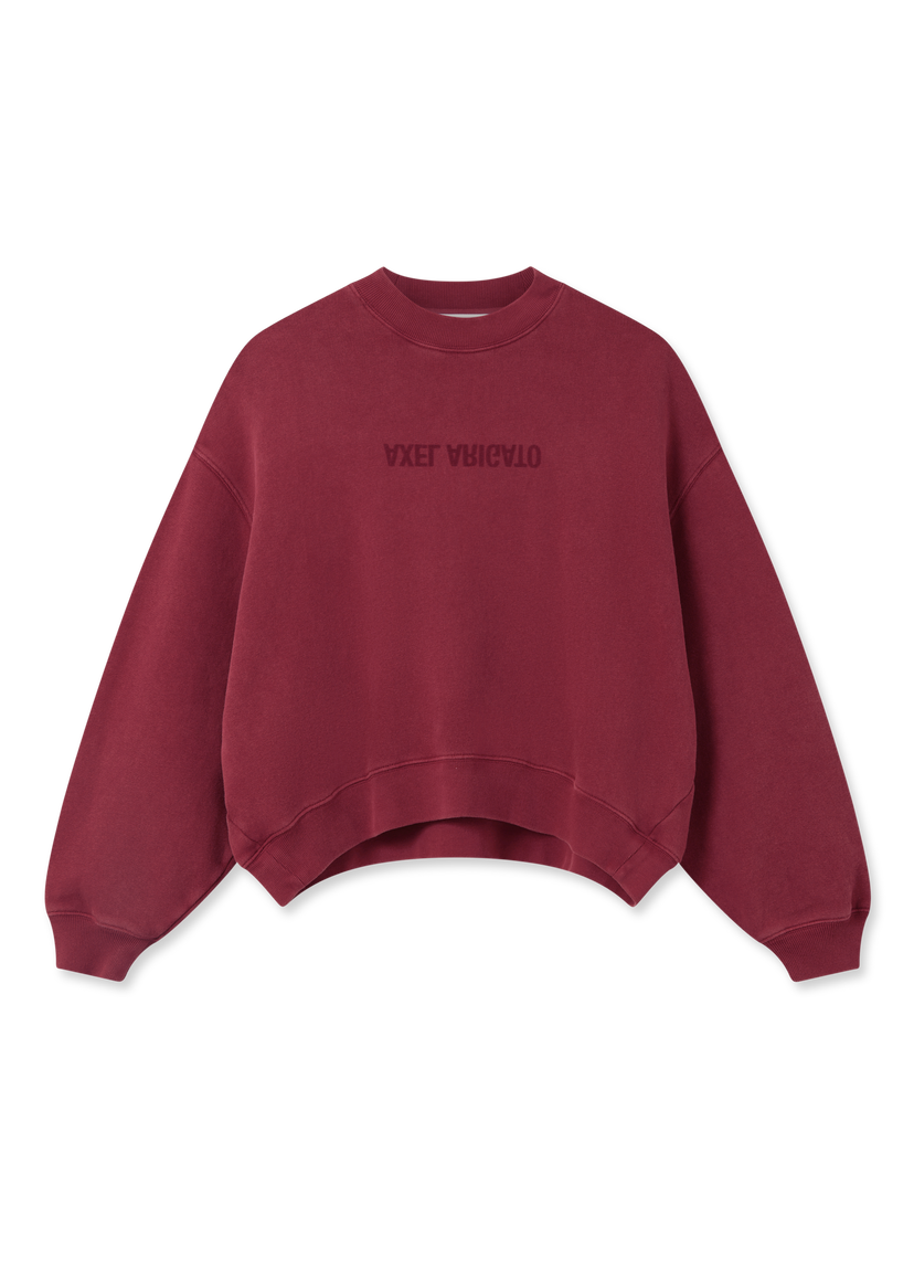 Mikina AXEL ARIGATO Distort Washed Sweatshirt Vínová | A3013004