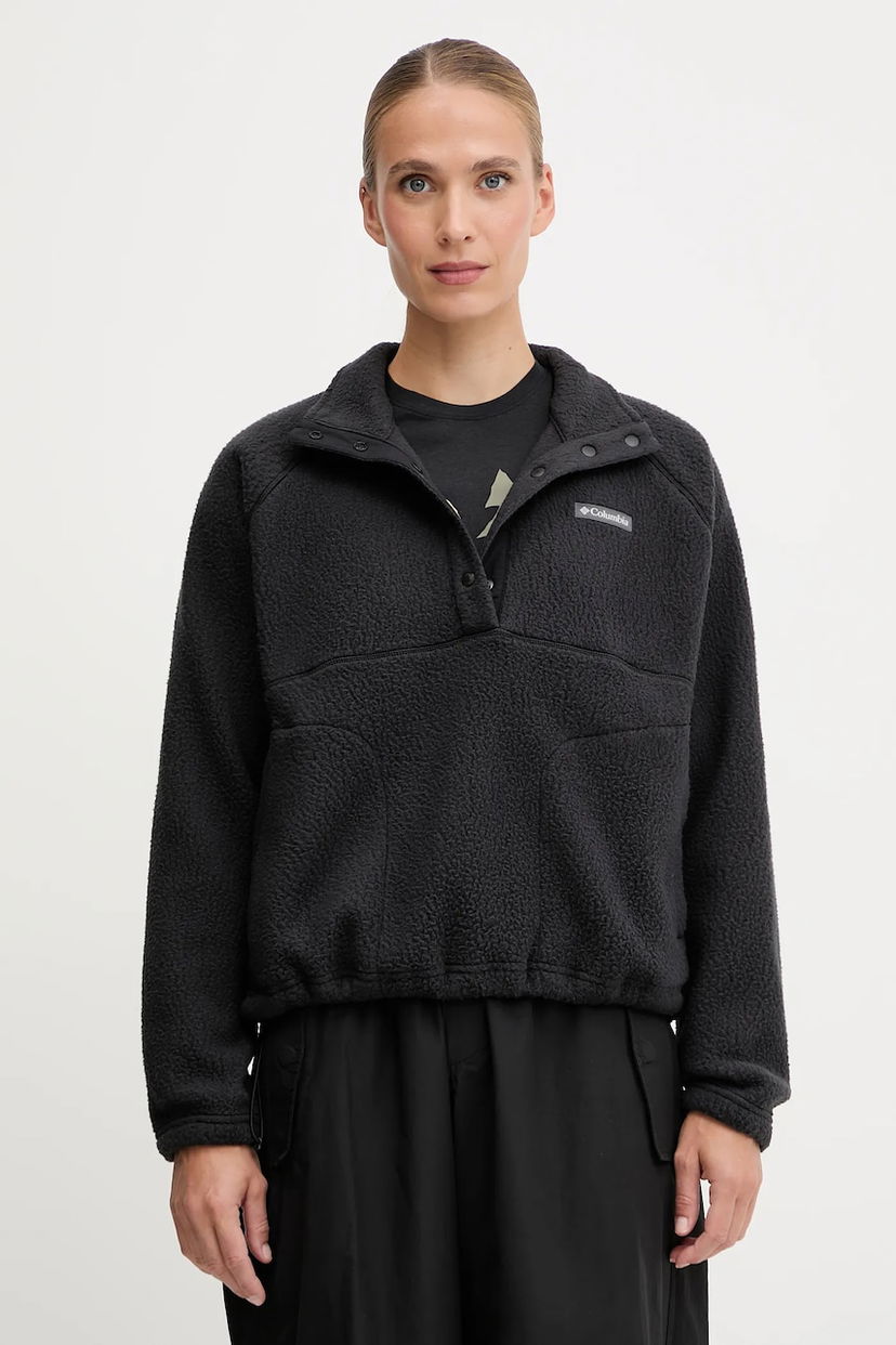 Mikina Columbia Jasper Snap-Button Fleece Pullover Čierna | 2142381