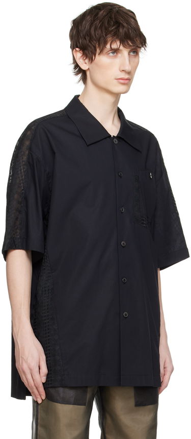 Košeľa Feng Chen Wang Feng Chen Wang Lace Overlay Shirt Čierna | FUS17SR04, 1