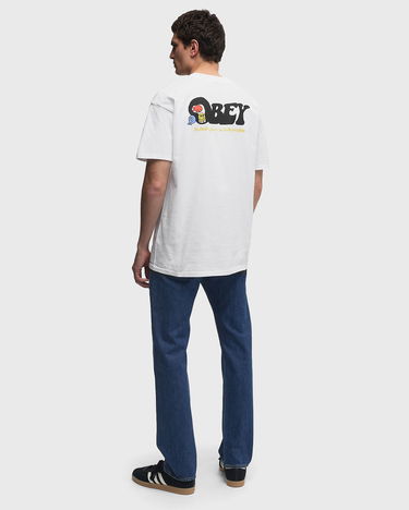 Tričko OBEY Obey Earth Drop Out T-Shirt Biela | 165264120-WHT, 2