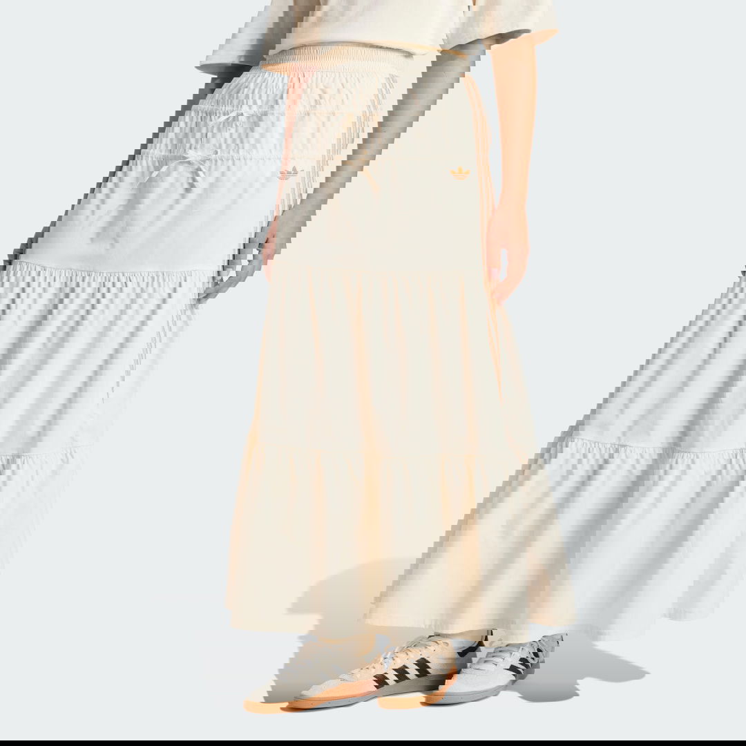 Sukňa adidas Originals adidas Originals Summer Glow Tiered Maxi Skirt Béžová | KC0768, 0