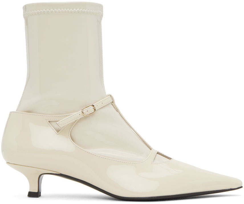 The Row Cyd Patent Leather Ankle Boots