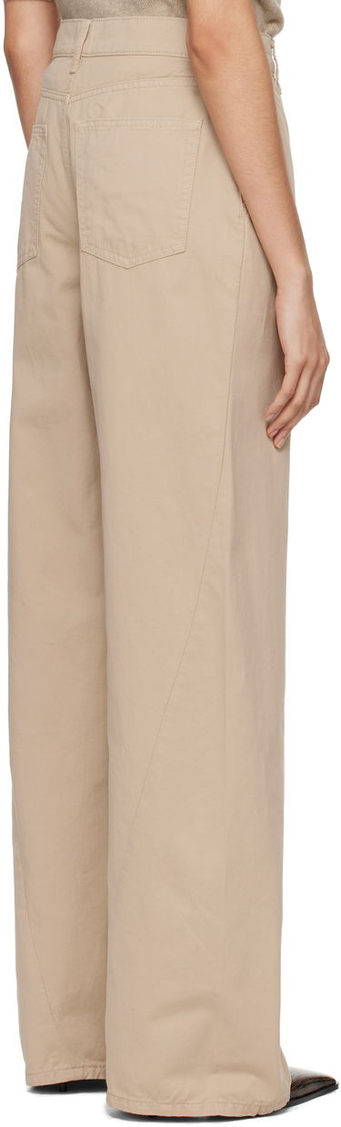 Nohavice Anine Bing ANINE BING Briley Wide Leg Trousers Béžová | A-03-1149-OMA10, 2