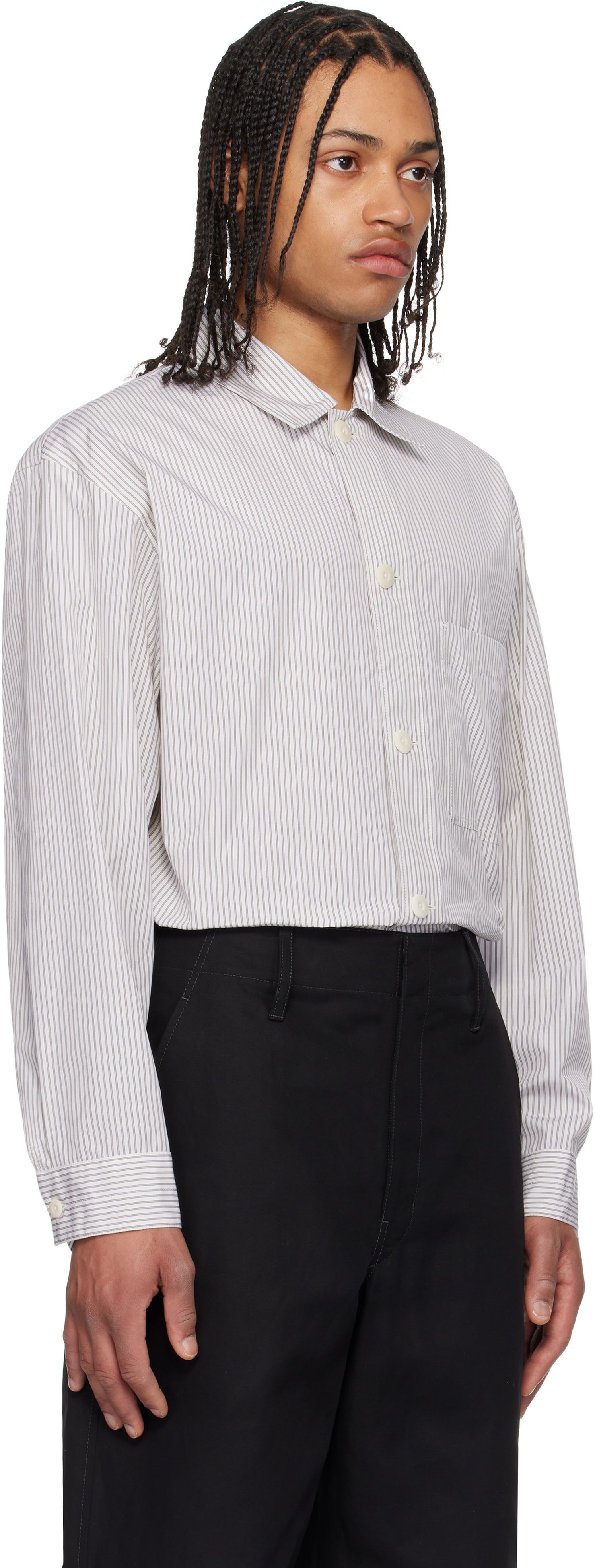 Košeľa LEMAIRE Lemaire Striped Pyjama Shirt Biela | SH1177 LF1409, 1