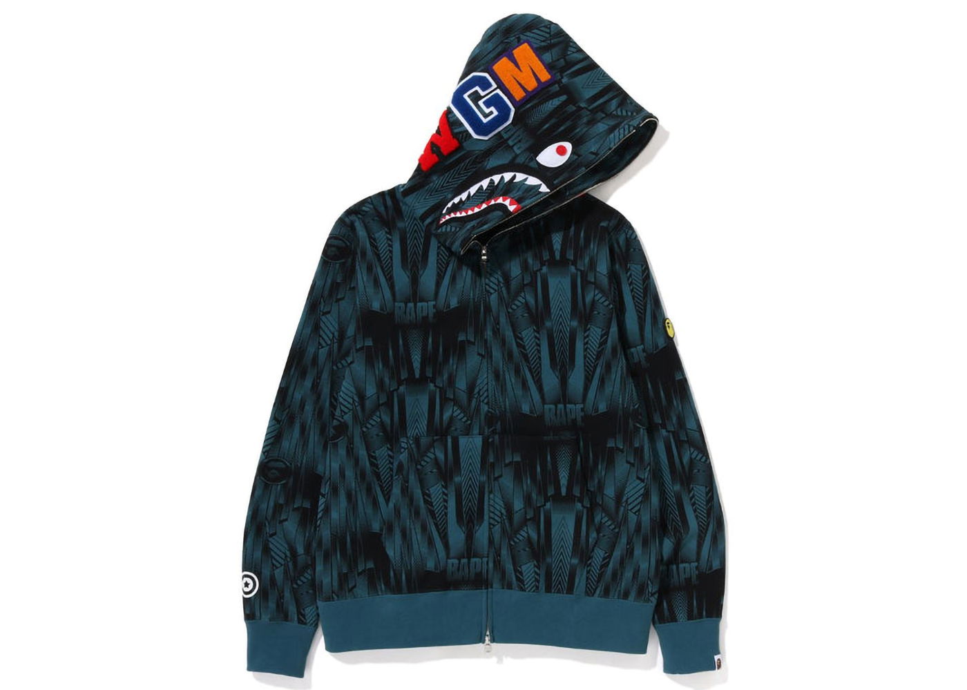Mikina BAPE Speed Racer Shark Full Zip Hoodie Navy | 1J30-115-005, 0