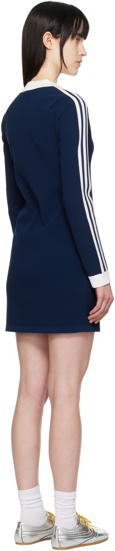 Šaty adidas Performance Knitted Polo Dress Modrá | JC7690, 2