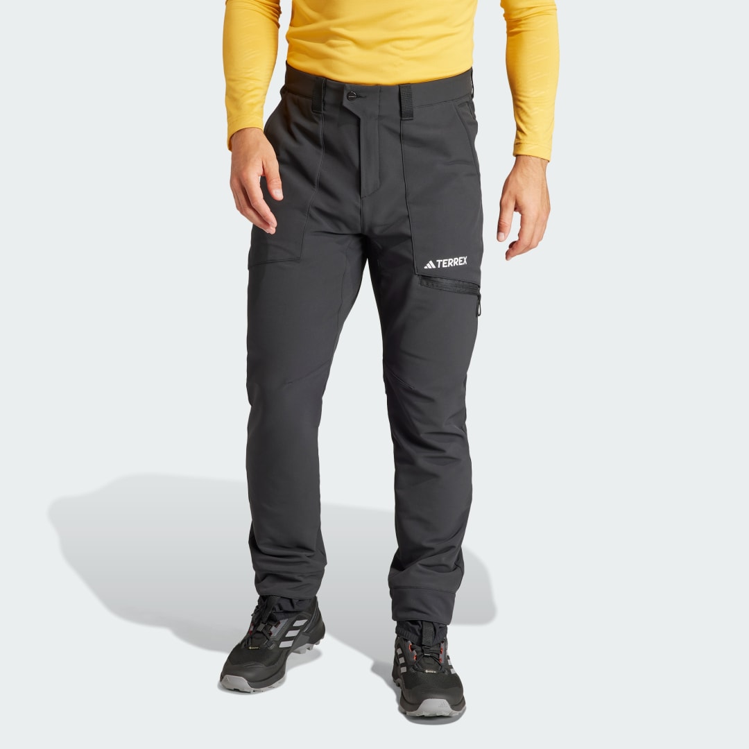Nohavice a džínsy adidas Originals Terrex Xperior Yearound Soft Shell Šedá | IB1127, 1