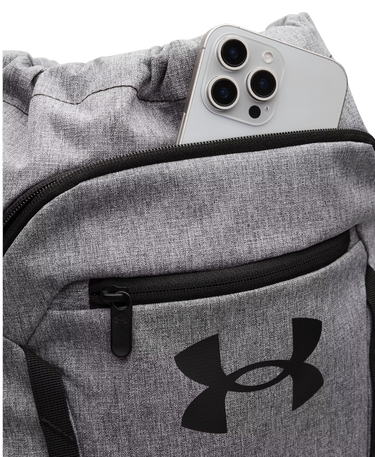 Batoh Under Armour Hustle Sackpack with UA Storm Technology and Front Zip Pocket Šedá | 6000519-025, 2