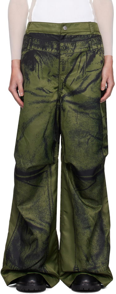 Cargo nohavice Jean Paul Gaultier Jean Paul Gaultier 'The Trompe-L'œil' Cargo Pants Zelené | 24/30-F-PA134-C539-4100, 0