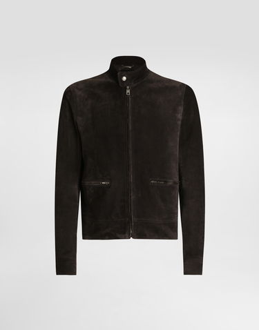 Bunda Dolce & Gabbana Dolce & Gabbana Suede Cafe Racer Jacket Hnedá | G9AWMLHULU2M1348, 0
