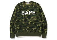 Color Camo Crystal Stone Relaxed Fit Crewneck
