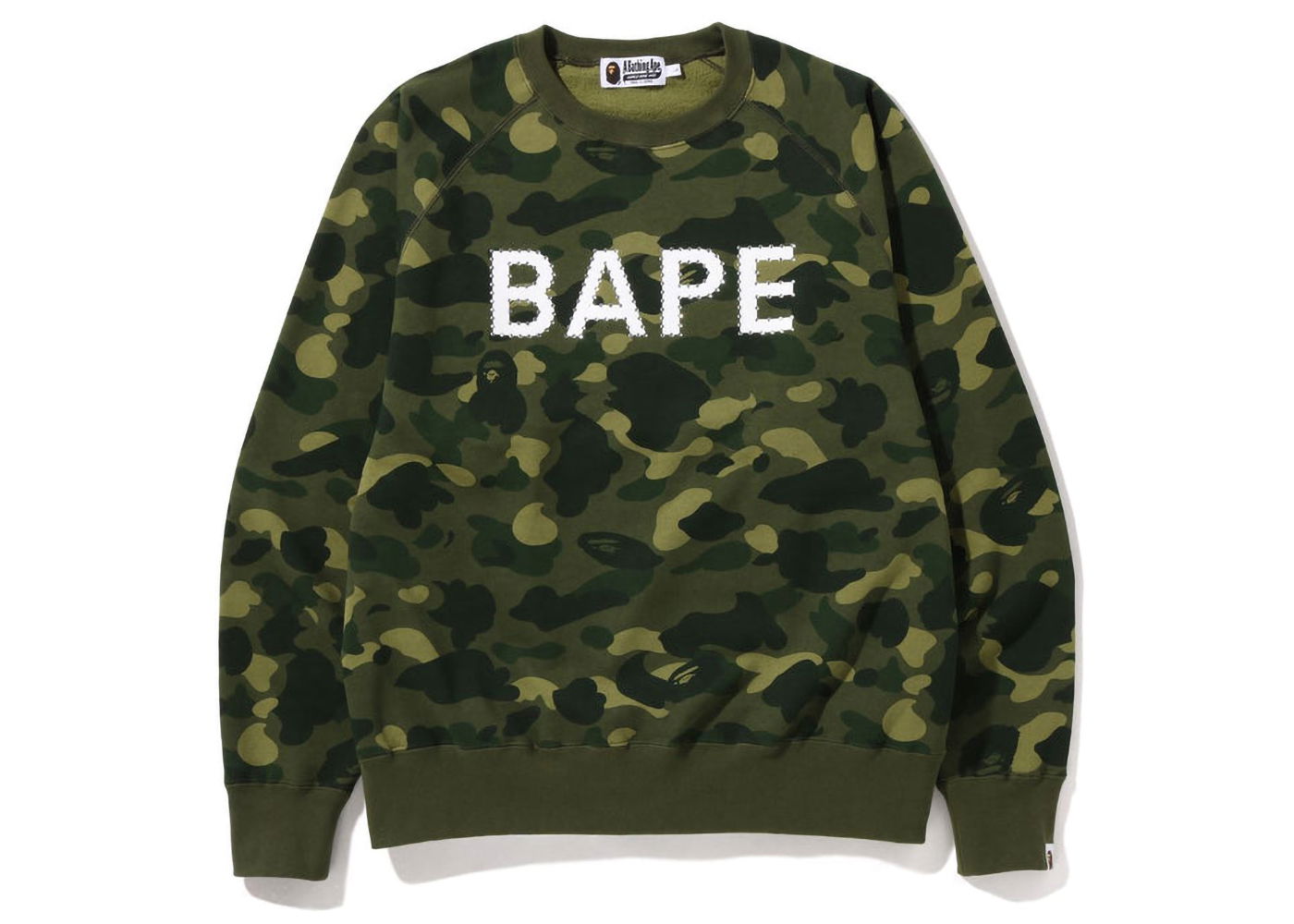 Sveter BAPE Color Camo Crystal Stone Relaxed Fit Crewneck Zelené | 1I80-113-008, 0
