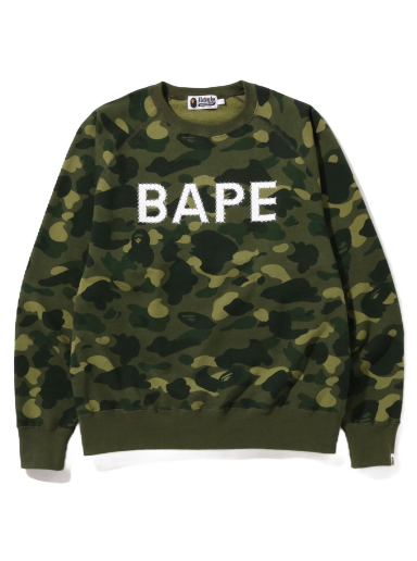 Sveter BAPE Color Camo Crystal Stone Relaxed Fit Crewneck Zelené | 1I80-113-008