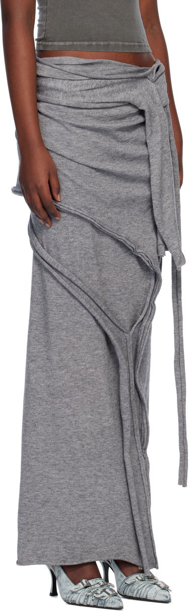 Sukňa Ottolinger Ottolinger Drape Strap Knit Maxi Skirt Šedá | 2204040111, 1