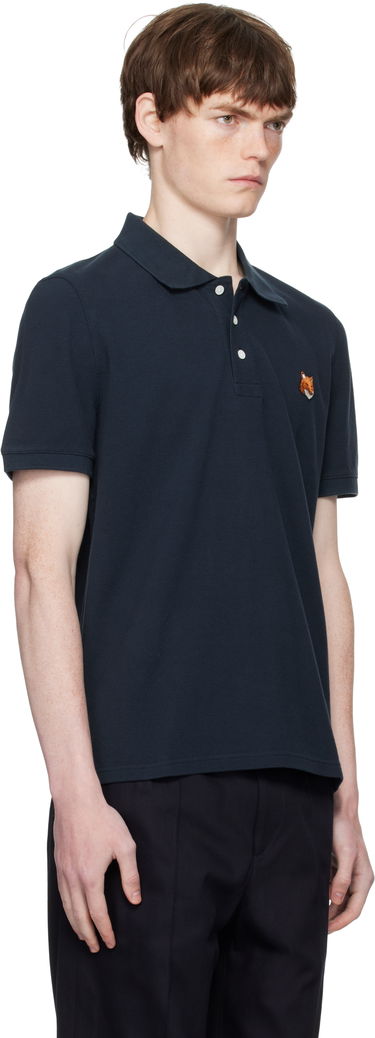 Polo tričko MAISON KITSUNÉ Maison Kitsuné Fox Head Patch Regular Fit Polo Navy | PM00209KP0002, 1