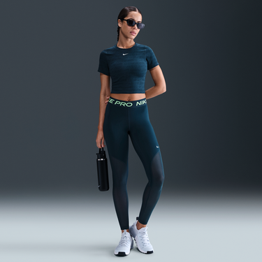 Crop Top Nike Pro Mid-Rise Mesh Panel Leggings Zelené | HJ1163-478, 0