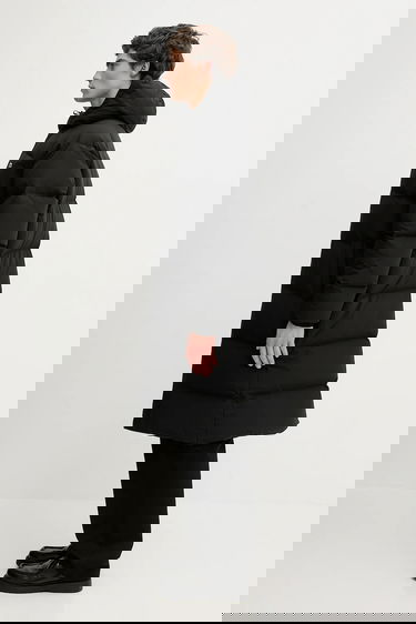 Prešívaná bunda Lacoste Long Hooded Winter Down Coat Čierna | BH6162, 1