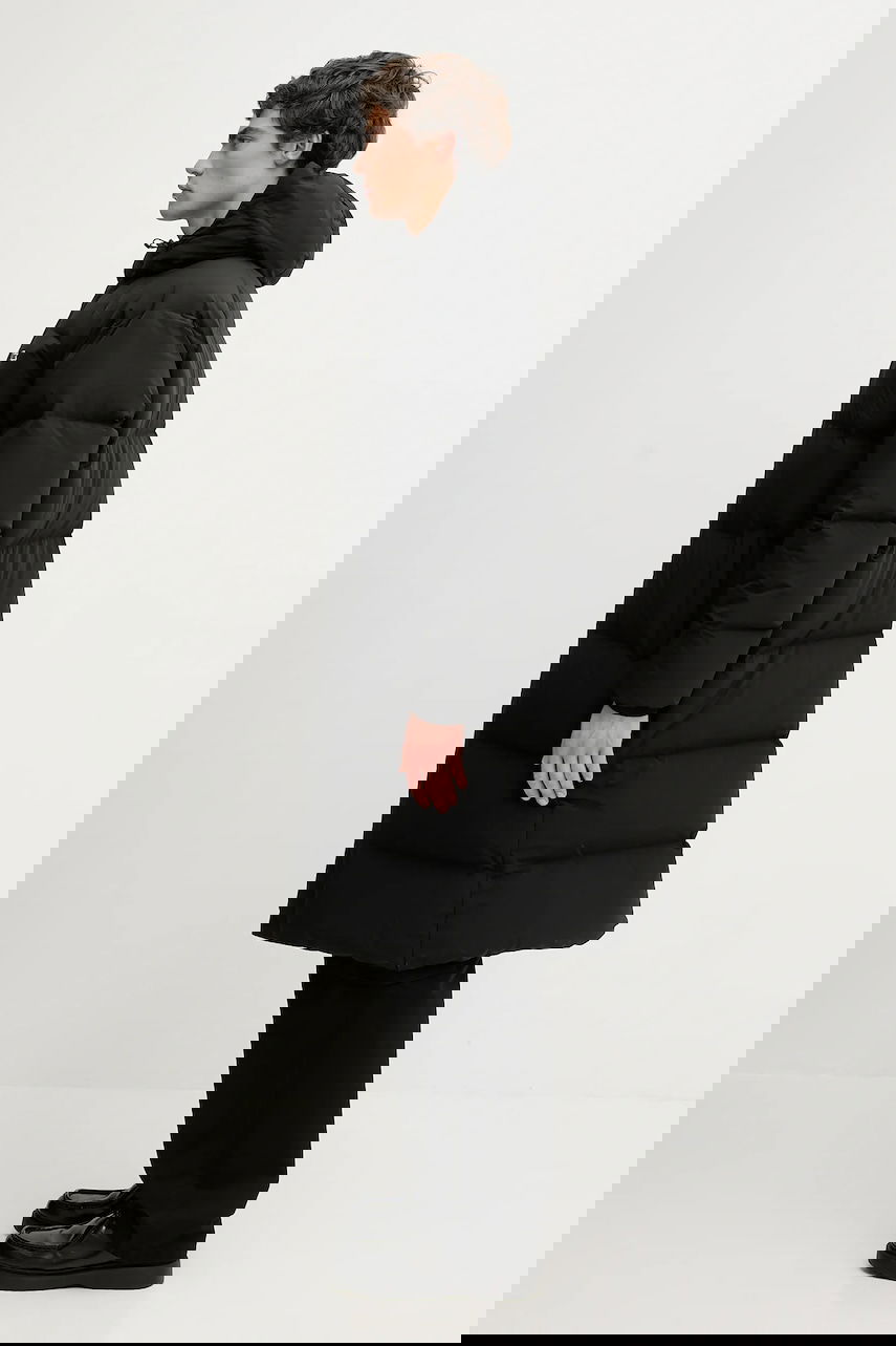 Prešívaná bunda Lacoste Long Hooded Winter Down Coat Čierna | BH6162, 1