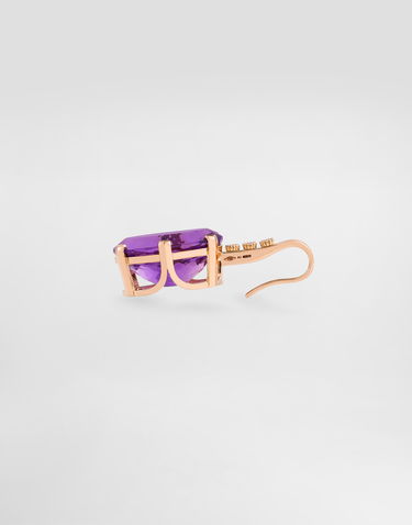 Náušnice Dolce & Gabbana Anna Earrings In 18-carat Red Gold With Amethysts And Diamonds Onesize Fialová | WESB1GWAME18M307, 2