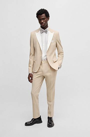 Košeľa BOSS Slim-Fit Cotton Blend Shirt Biela | 50539770, 1