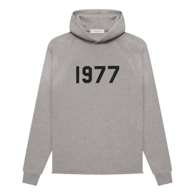 Mikina Fear of God Essentials Knit Hoodie With Hood Šedá | FOG-SS22-293