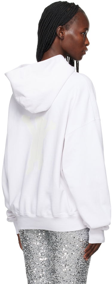 Mikina We11done We11done Printed Hoodie Biela | WD-TH3-22-727-U-IV, 2