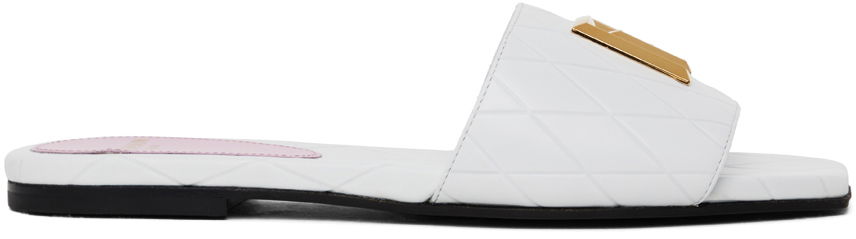 Tenisky a topánky Balmain Dafne Calfskin Sandals Biela | CN0UP966LCYE, 0