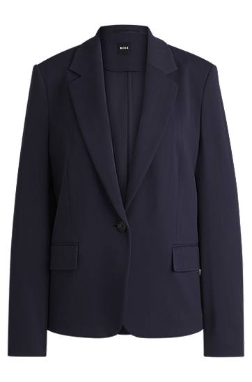 Bunda BOSS Relaxed-Fit Stretch Blazer Navy | 50535193, 0