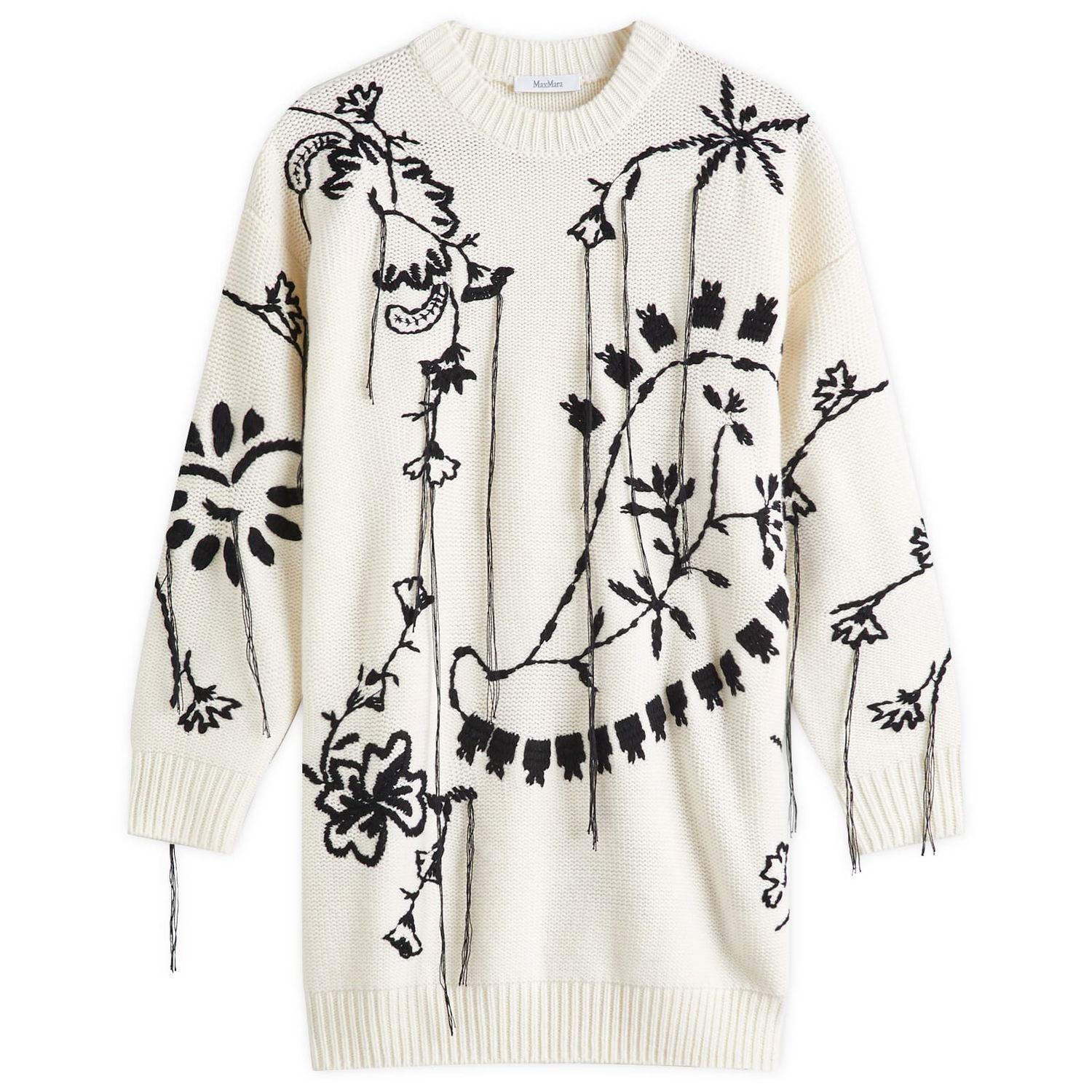 Sveter Max Mara Max Mara Arad Knitted Dress, Size Large Béžová | 2511321061600-White, 0