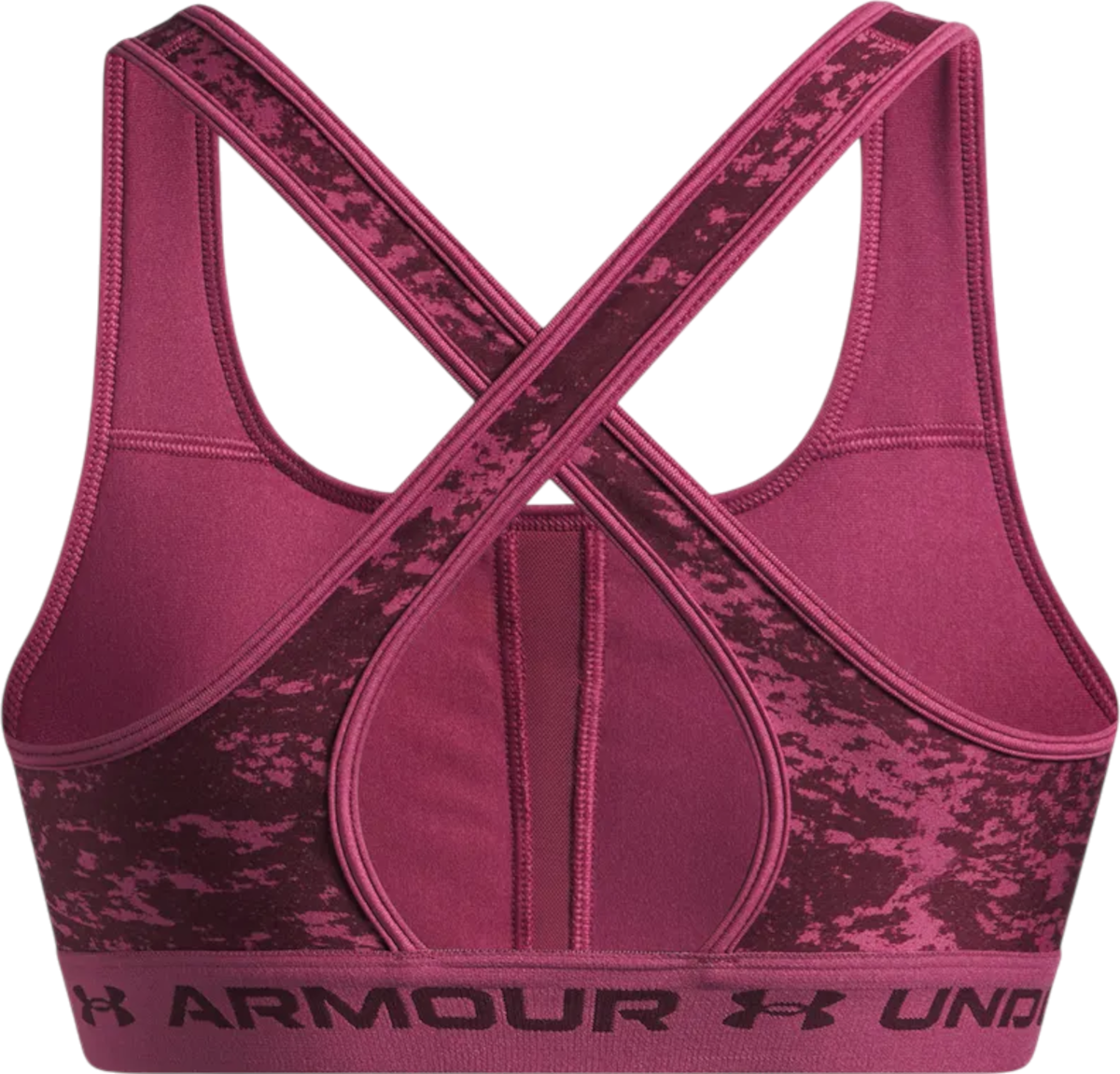 Podprsenka Under Armour Under Armour Crossback Mid Print Sports Bra Ružová | 1361042-659, 1