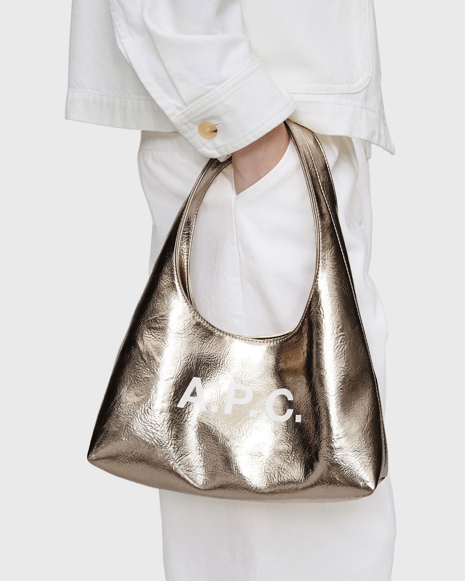 Taška cez rameno A.P.C. A.P.C. Ninon Shoulder Bag Metalická | PUABZ-F67027-RAP, 1