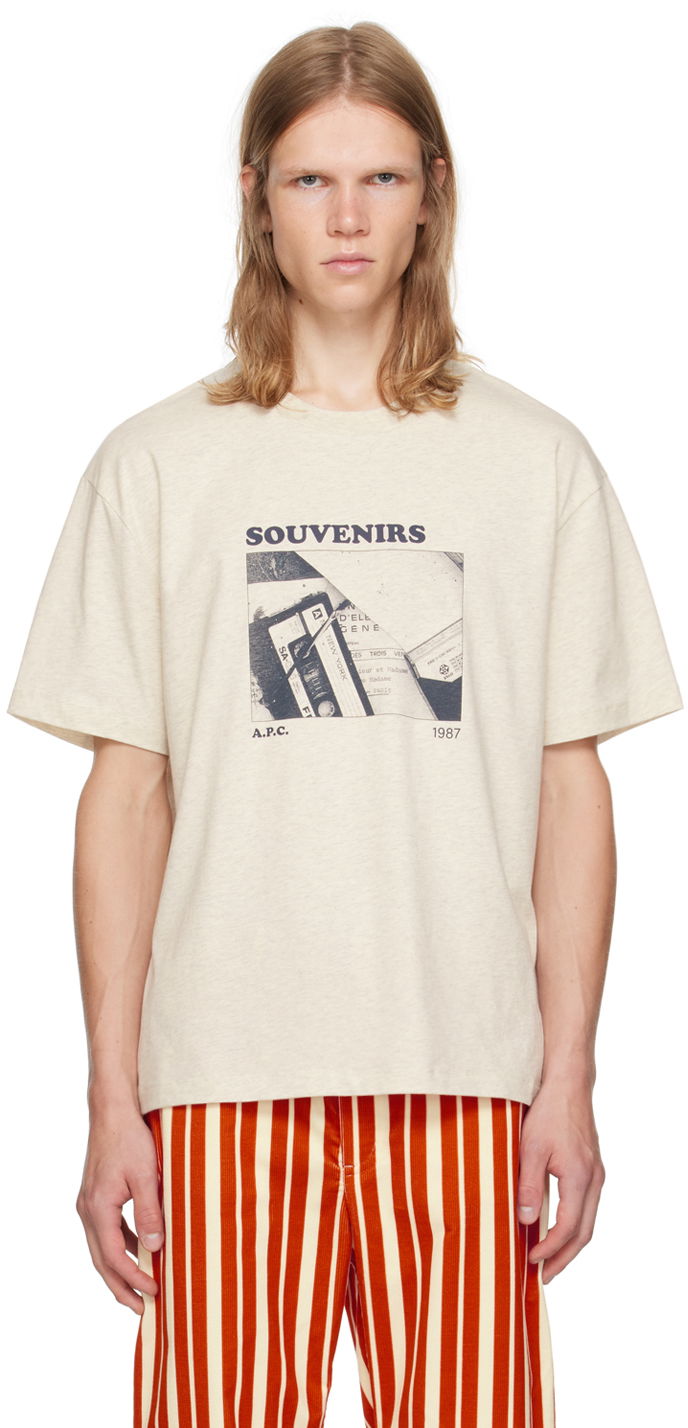 Tričko A.P.C. Off-White 'Souvenirs' T-Shirt Biela | COHBO-H26435