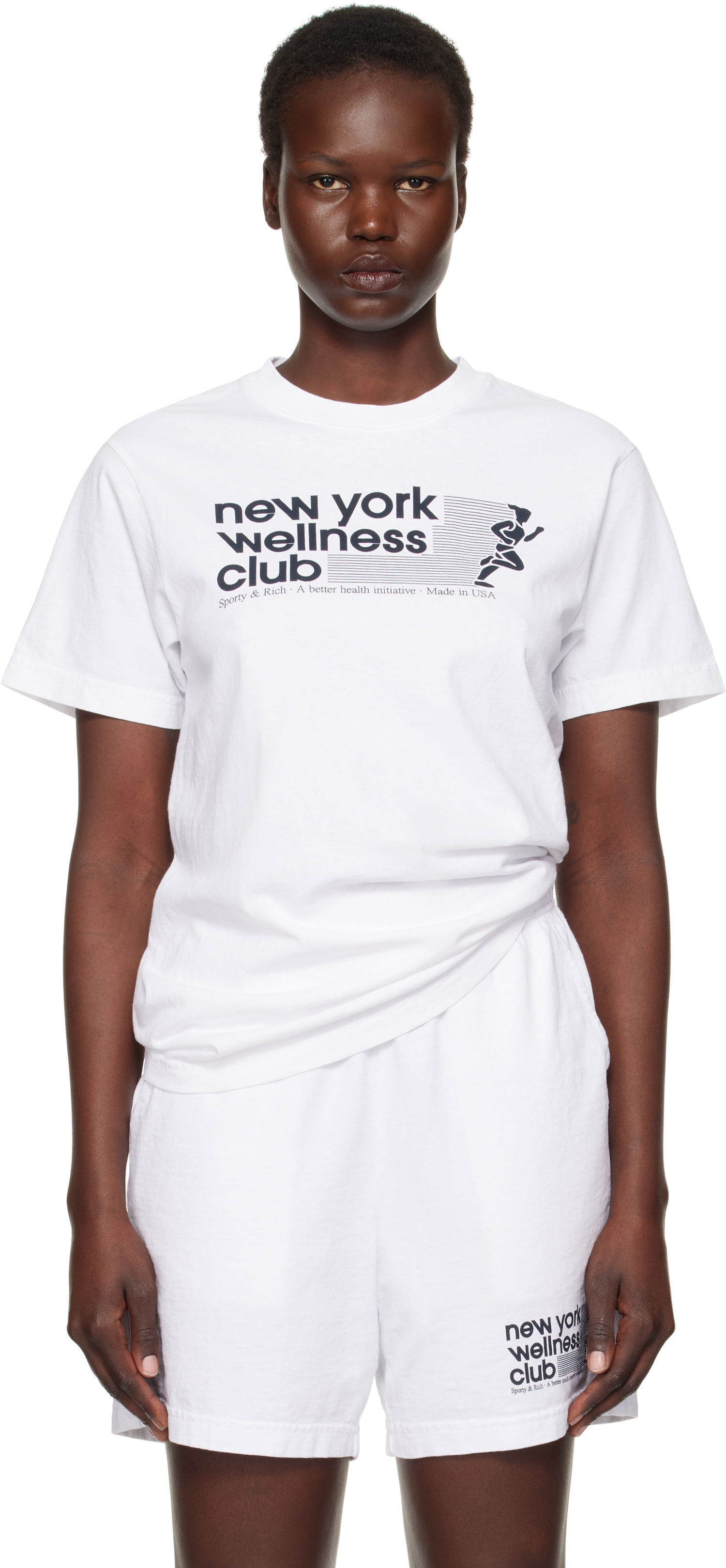 Tričko Sporty & Rich 'Wellness Club' Print T-Shirt Biela | TO043506128WH01, 0