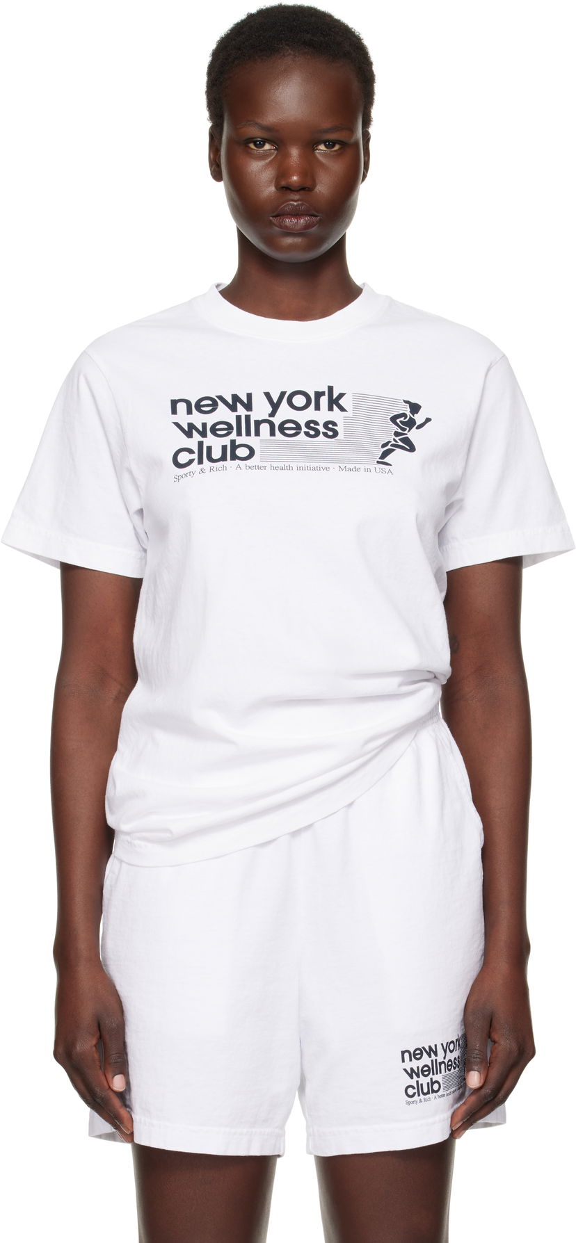 Tričko Sporty & Rich 'Wellness Club' Print T-Shirt Biela | TO043506128WH01