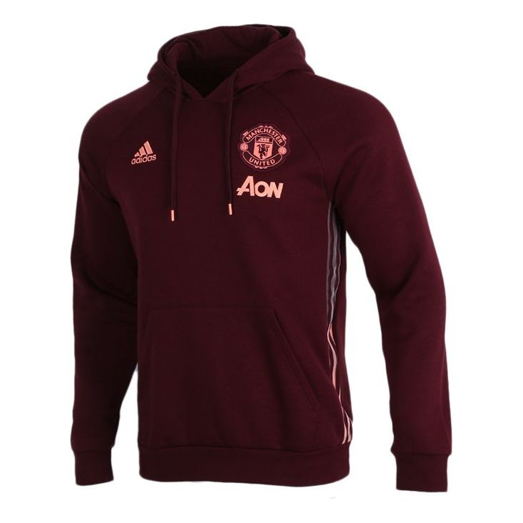 Mikina adidas Originals Manchester United Pullover Hoodie Vínová | GK9432, 0
