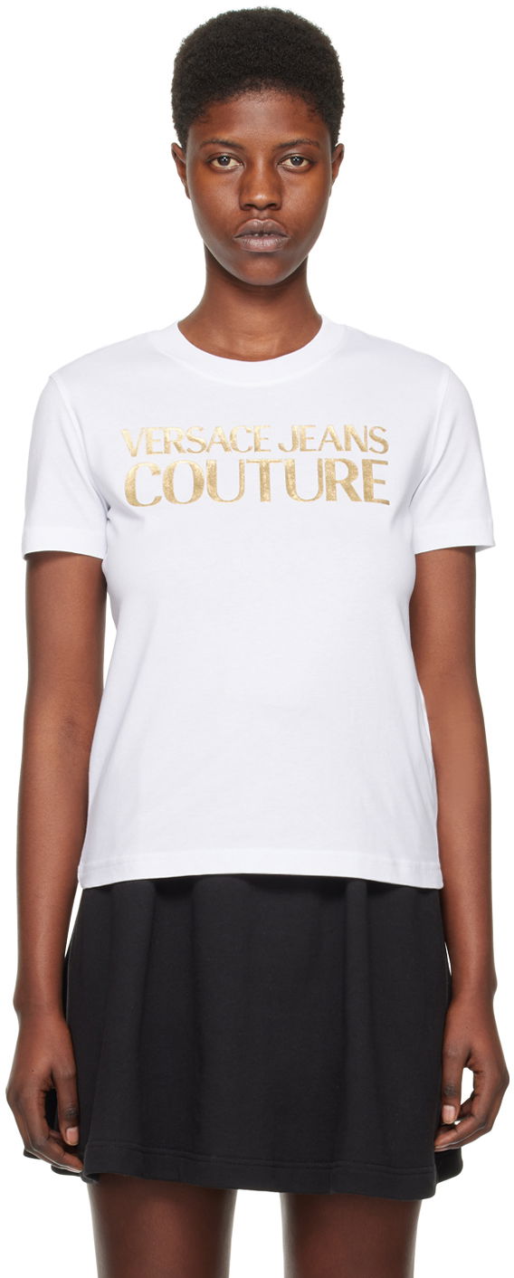 Tričko Versace Bonded T-Shirt Biela | E76HAHT04_ECJ00T, 0